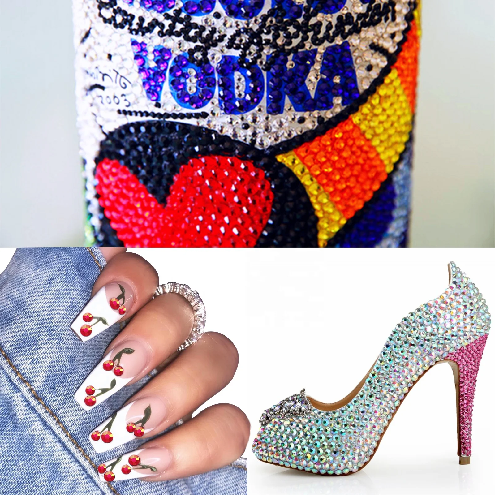 Bulk Package 2mm 3mm 4mm 5mm 6mm Transparent AB Crystals Flatback Strass Round Resin Rhinestones For Dress