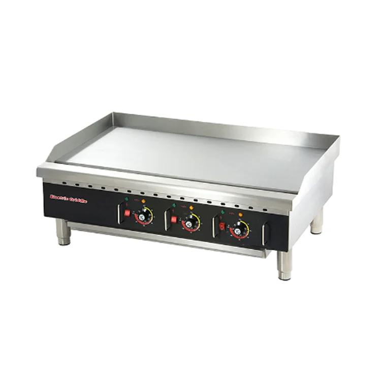 Kitchen catering commercial portable Stainless Steel Non Stick electric flat top teppanyaki griddle for restaurant