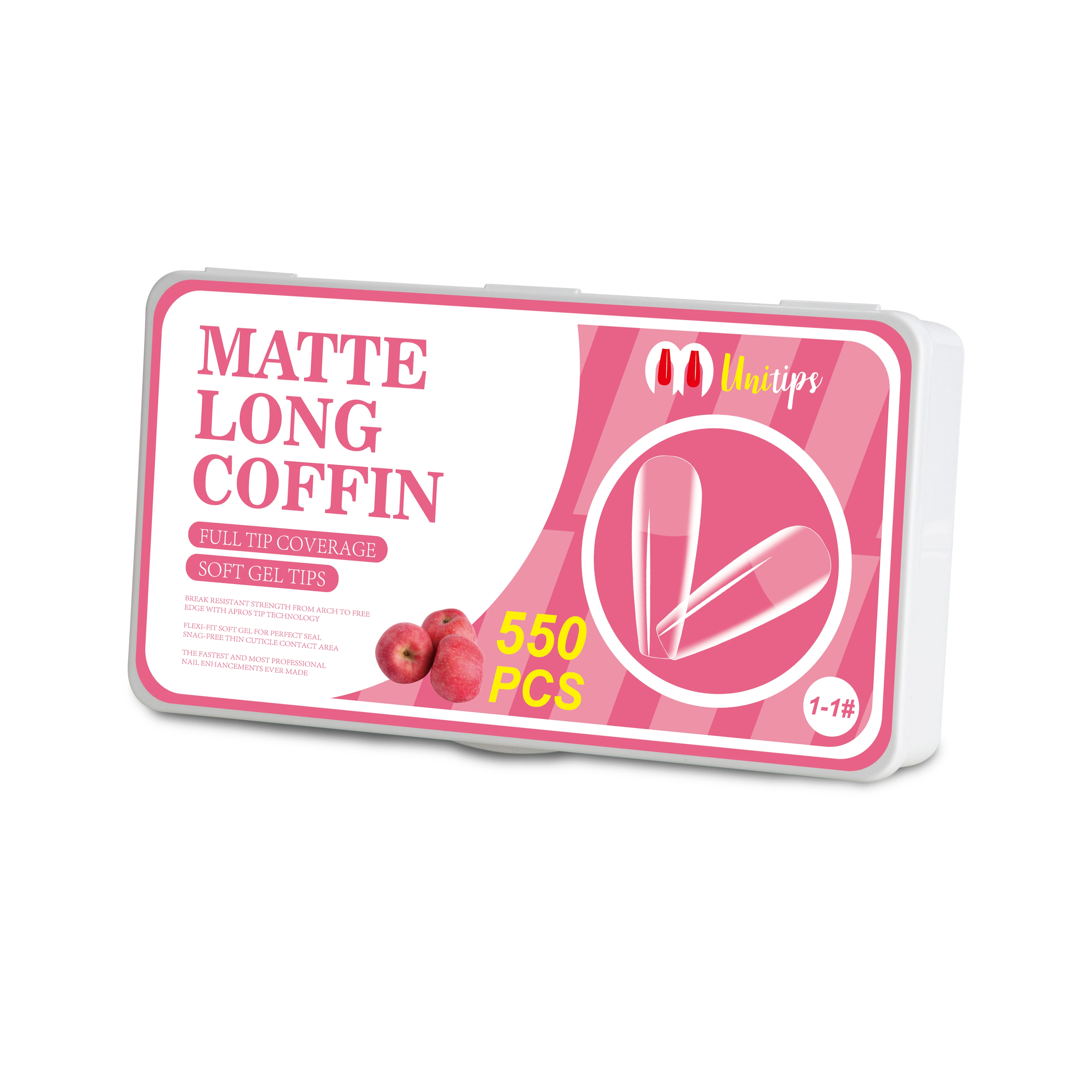 Матовый длинный гель горячий дизайн полное покрытие Мягкий Типсы для ногтей модный корт высокое качество пресс на