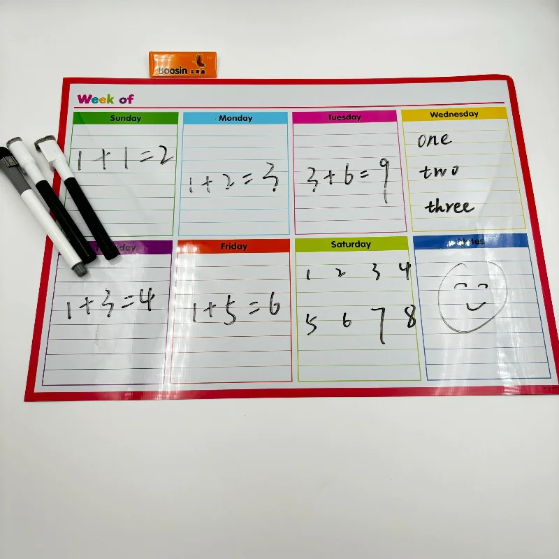 Custom Silicone Memo Pad Writing White Board Waterproof Dry Erase Board