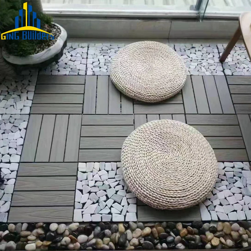 Gingbuilders Xiamen Custom External Texture Embossed 146X25Mm Solid Foam Uv Protection 21 Mm Hybrid Wpc Floors Decking