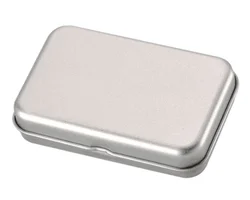 Custom silver rectangle small metal empty  tin match box from shenzhen