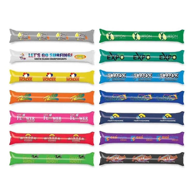 PE Thunder Bang Custom Printing Inflatable Cheering Sticks