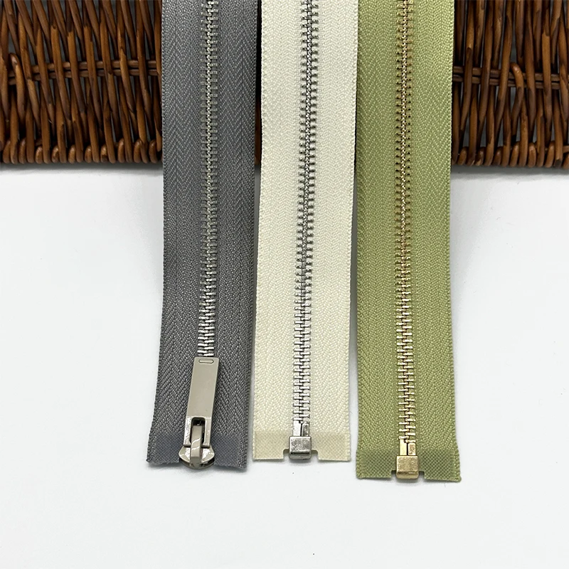 New Product Waterproof Full Zipper Hoodie Custom Colorful Green Metal Zipper Durable European Teeth Metal Zipper