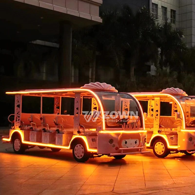 23 Seater Sightseeing Bus Cartoon Playground Bus Convertible Electric Tourist Sightseeing City School Bus for Sale with Lights