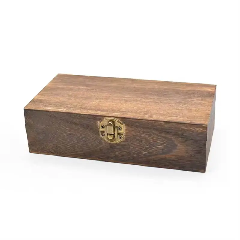 Unfinished Extra Large Hinged Lid Diy Tool Storage Box File Gift Box Wooden Box With Lock