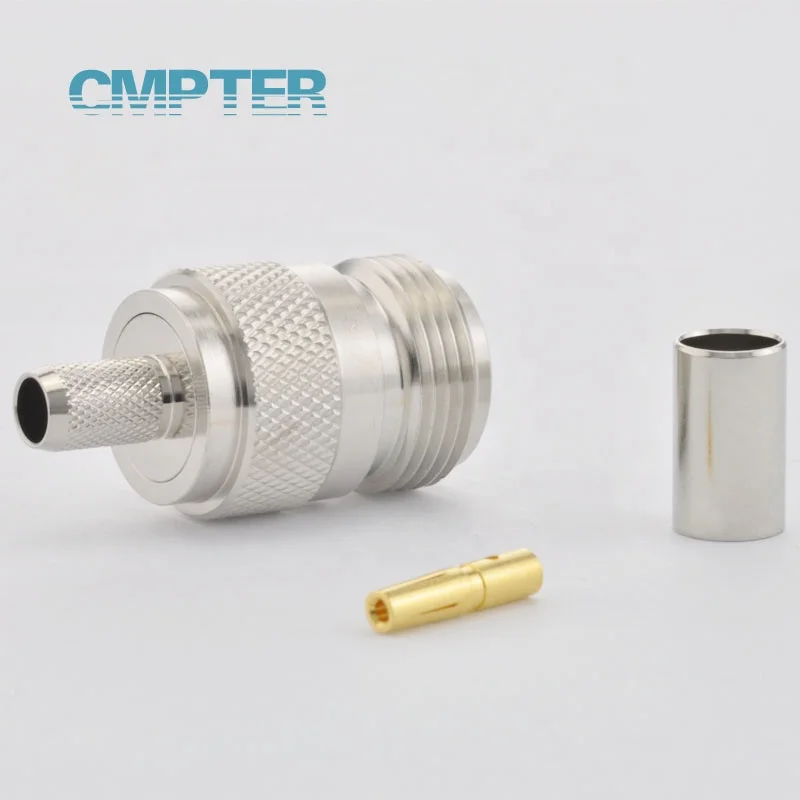 N Female connectors Crimp LMR240 Cable, N type crimp connector