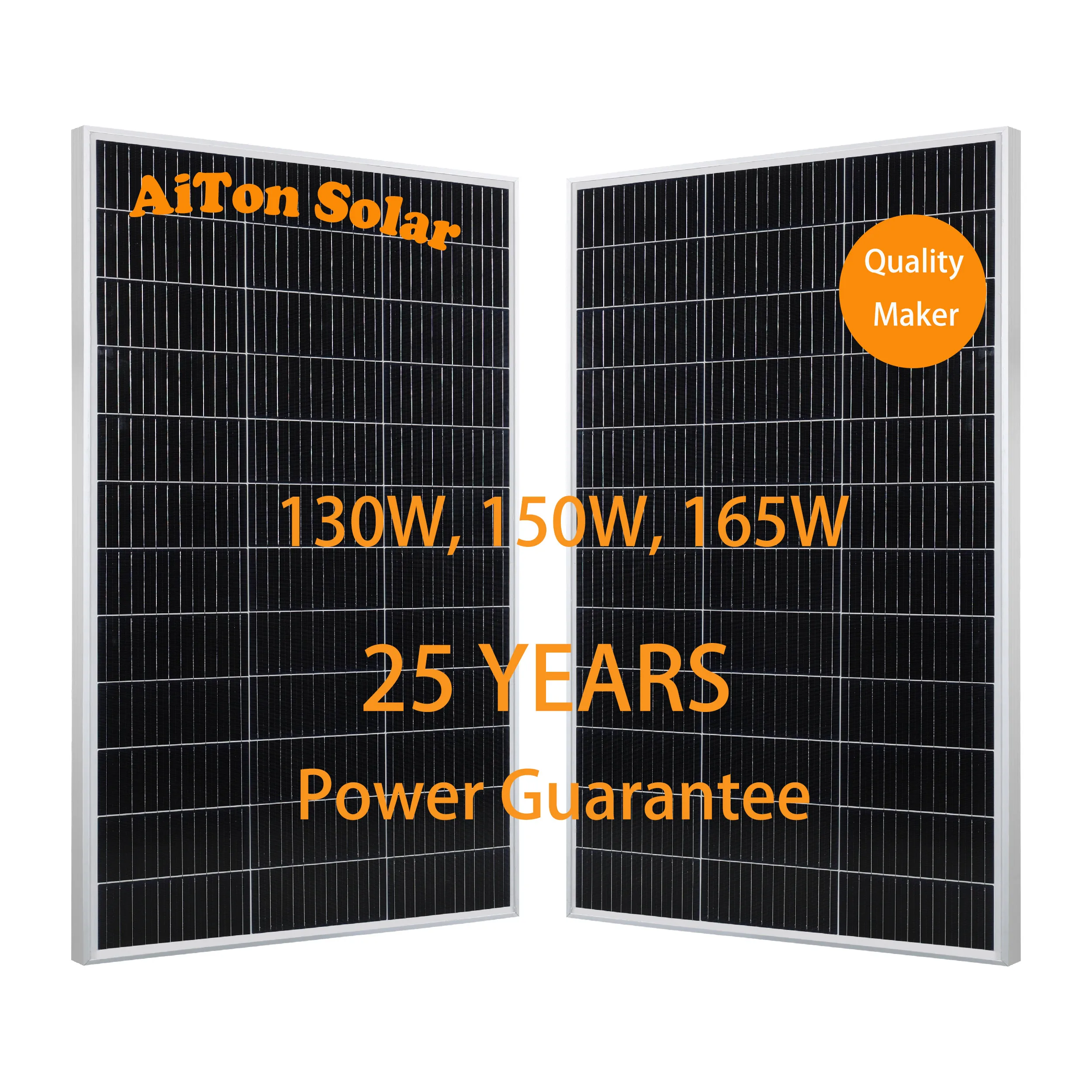 AiTon 130W Price Low To 0.23/W Good Quality Shingled High Efficiency Solar Panels for Water Pump