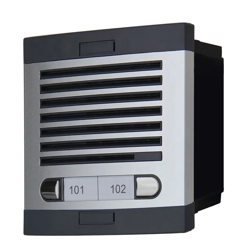 
High Quality Door Entry Panel 4+n Wiring 2 Buttons for Two Families Audio Door Entry System Door Station SC-S8AP2C01 