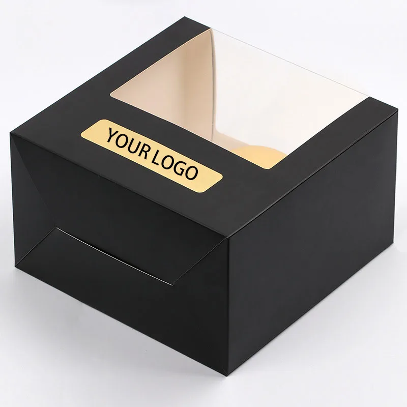 Wholesale custom logo baseball hat packaging paper box hat mailing box with clear Wwindow