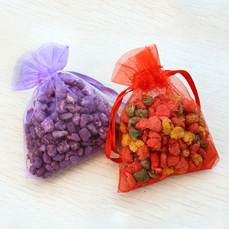 Wholesale car sachets deodorizing aromatherapy wood particles long-lasting dry floral fragrance stone fragrance bags