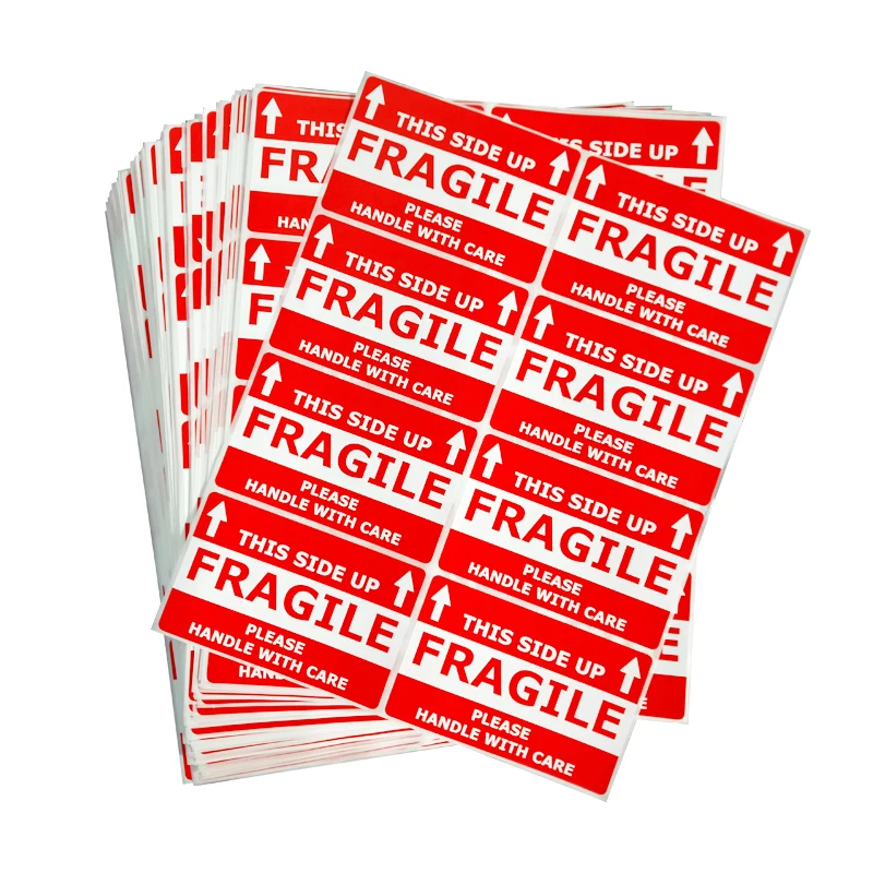 Free Sample 2X3 Inch Fragile Label Fragile Sticker Labels Fragile Warning Label