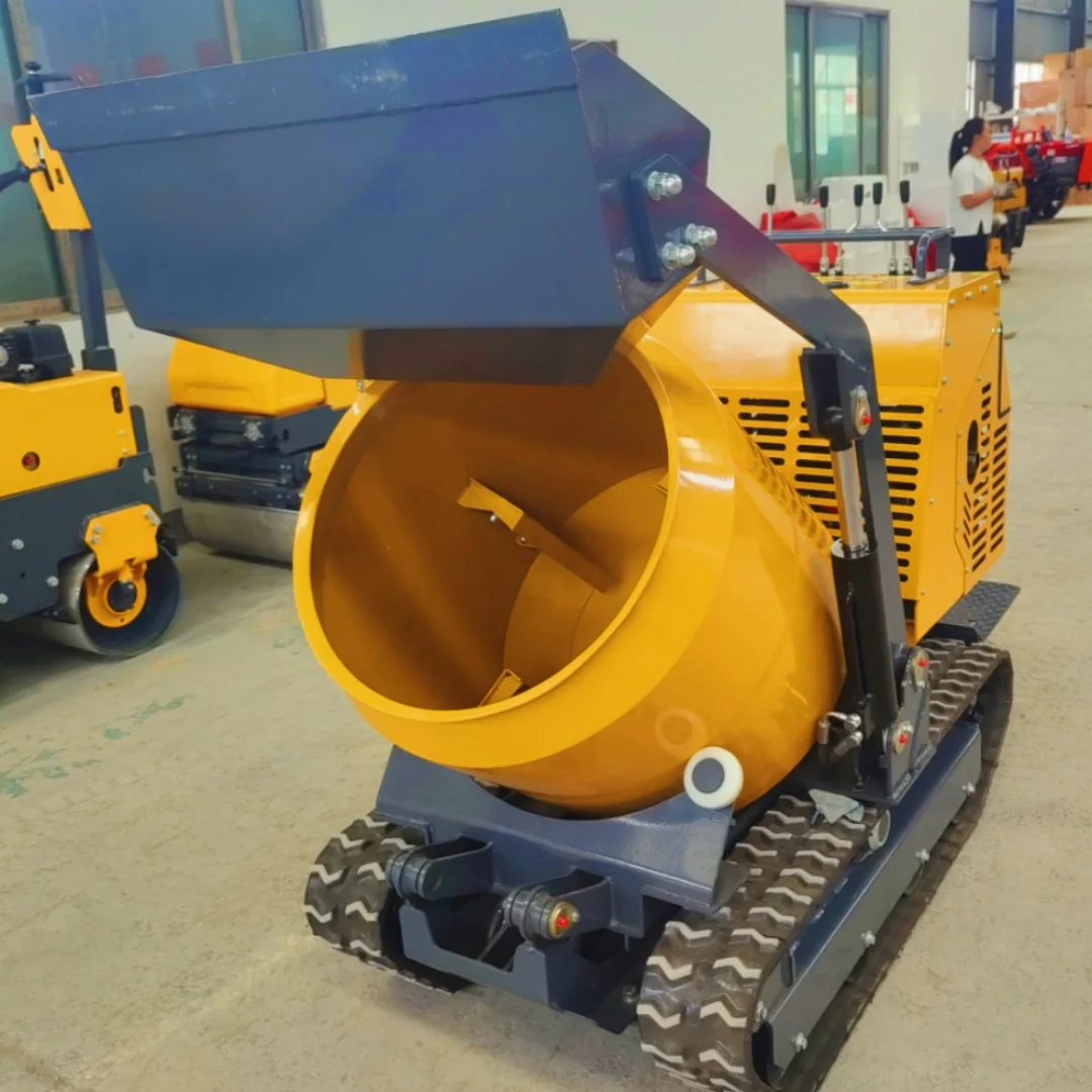Trackd Self Loading Portable mini dumper Movable Diesel Gasoline Concrete Mixer Machine For Construction