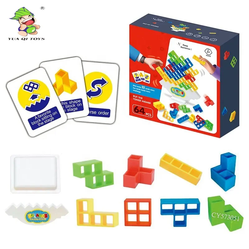 YQ Hot Sale Stacking Blocks Balance Toys Education Hand Eye Coordination Board Game For Child