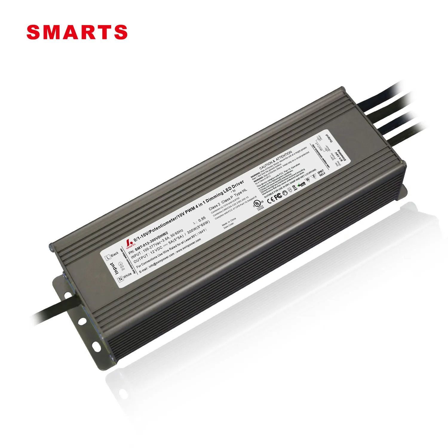 12Volt 300Watt dim 0-10V/PWM Constant Voltage led drivers