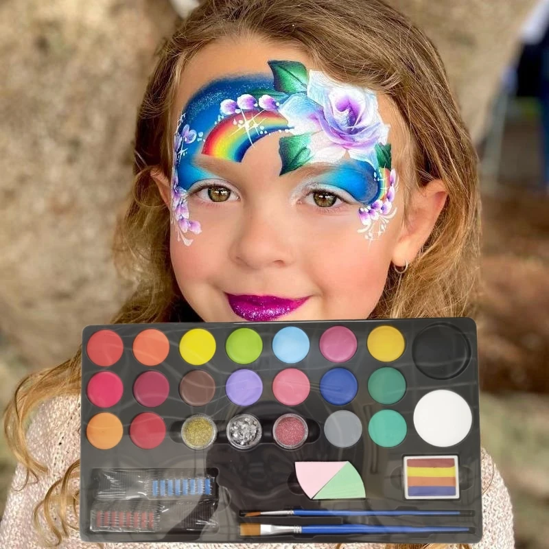 KHY One Stroke Lucky Set Professional Make Up Kid Child Colori Beautiful Face Painting Kit