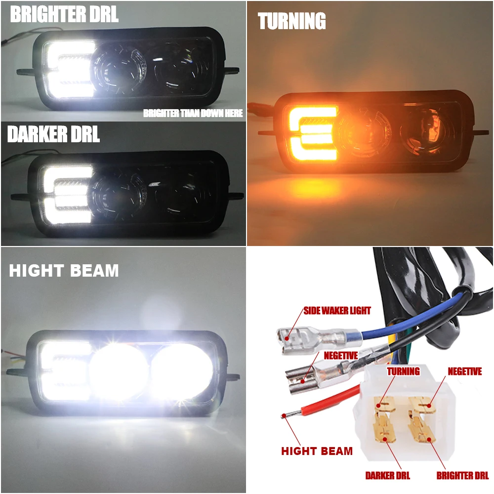 LOYO 4X4 Off Road Fog Lights Russian Version Square Led Light Waterproof Ip 67 100W Driving for Lada Urban Niva