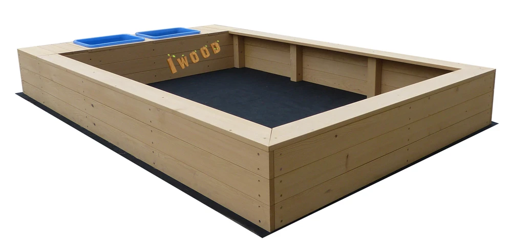 Newest Design Outdoor Wooden Boat Sandbox with Storage for Children