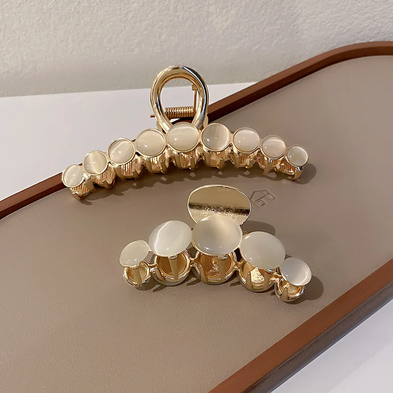 New Arrival Large Hair Claw Clips Custom Design Metal Checkered Hair Claws for Women