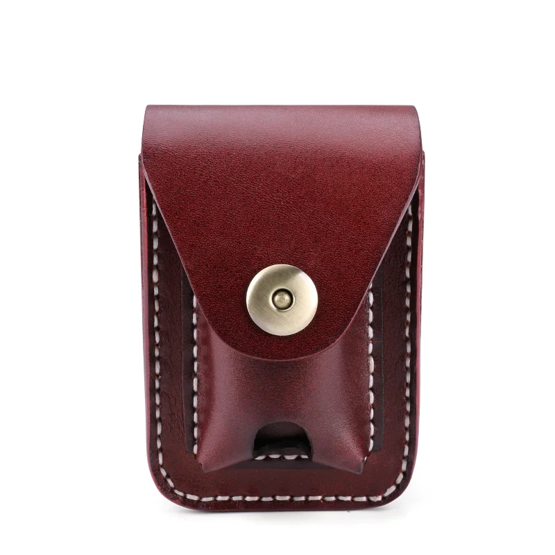 Hot Selling Cigarette Belt Bag With Lighter Box High Quality  Waterproof Custom Retro Leather Smoking Accessories