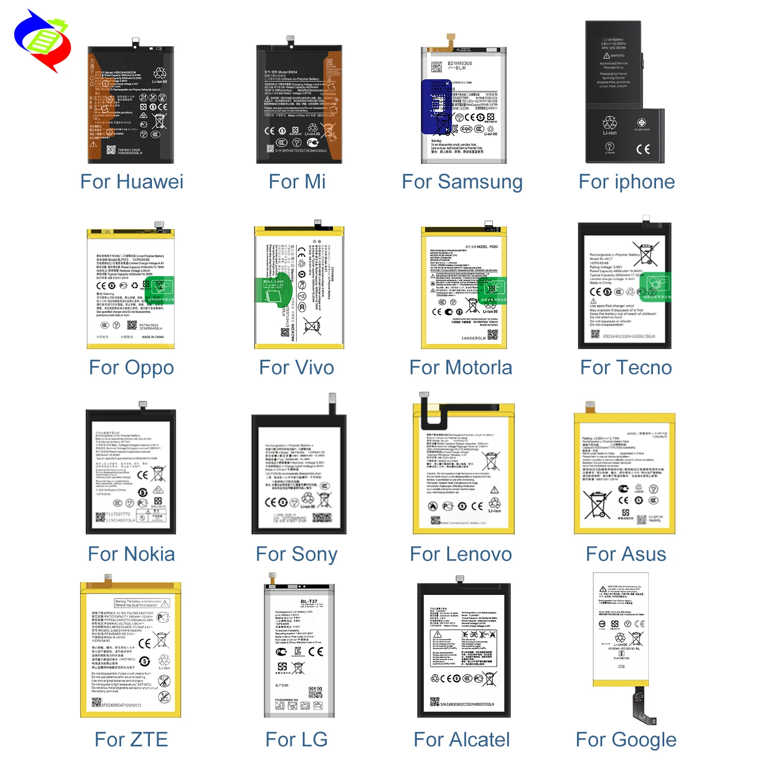For Huawei P8 Lite Replacement Battery High Quality 2200mAh for Huawei Ascend P8 Lite HB3742A0EZC+ Li-ion Polymer Battery
