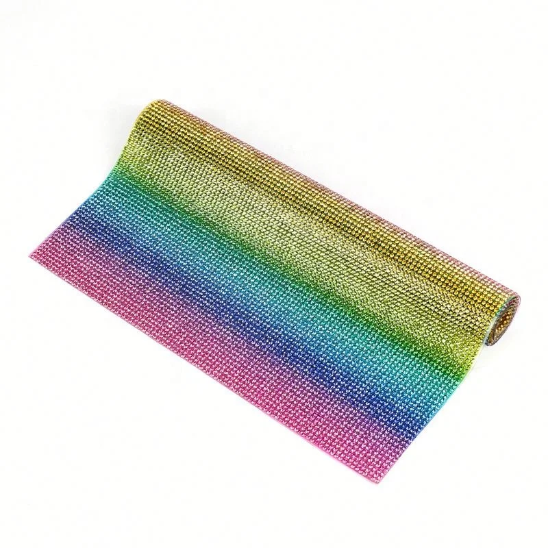 25*40Cm Adhesive Rhinestone Mesh Sheets ,Hot Fix Crystal Rhinestone Mesh Trimming
