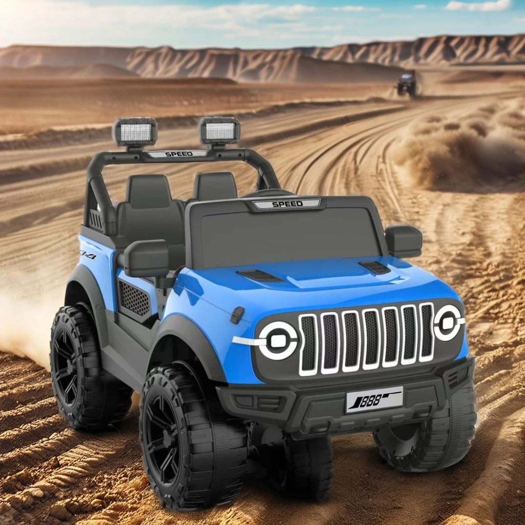 Unisex 2-Seater Kids Ride-On Electric 4X4 Off-Road Powerwheel Car Parent Remote Control Battery Powered Truck 2-8 year olds year