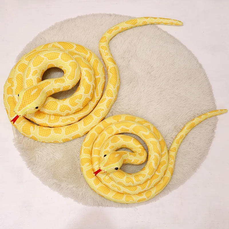 New Hot Sale Creative Lifelike Snake Plush Toys Simulation Safari Animals Large Snake Stuffed Toys