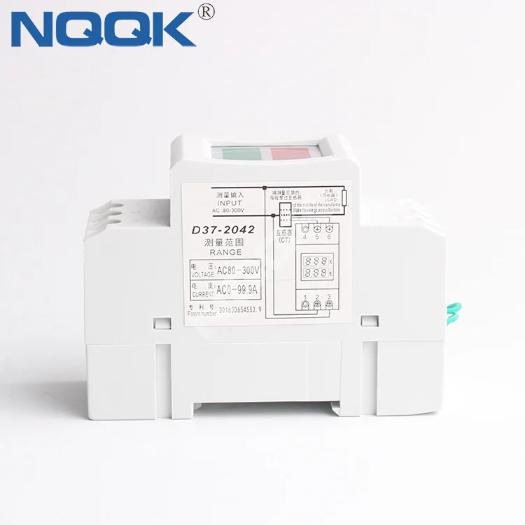 D37-2042 Din-rail AC напряжение и ток цифровой измеритель с CT