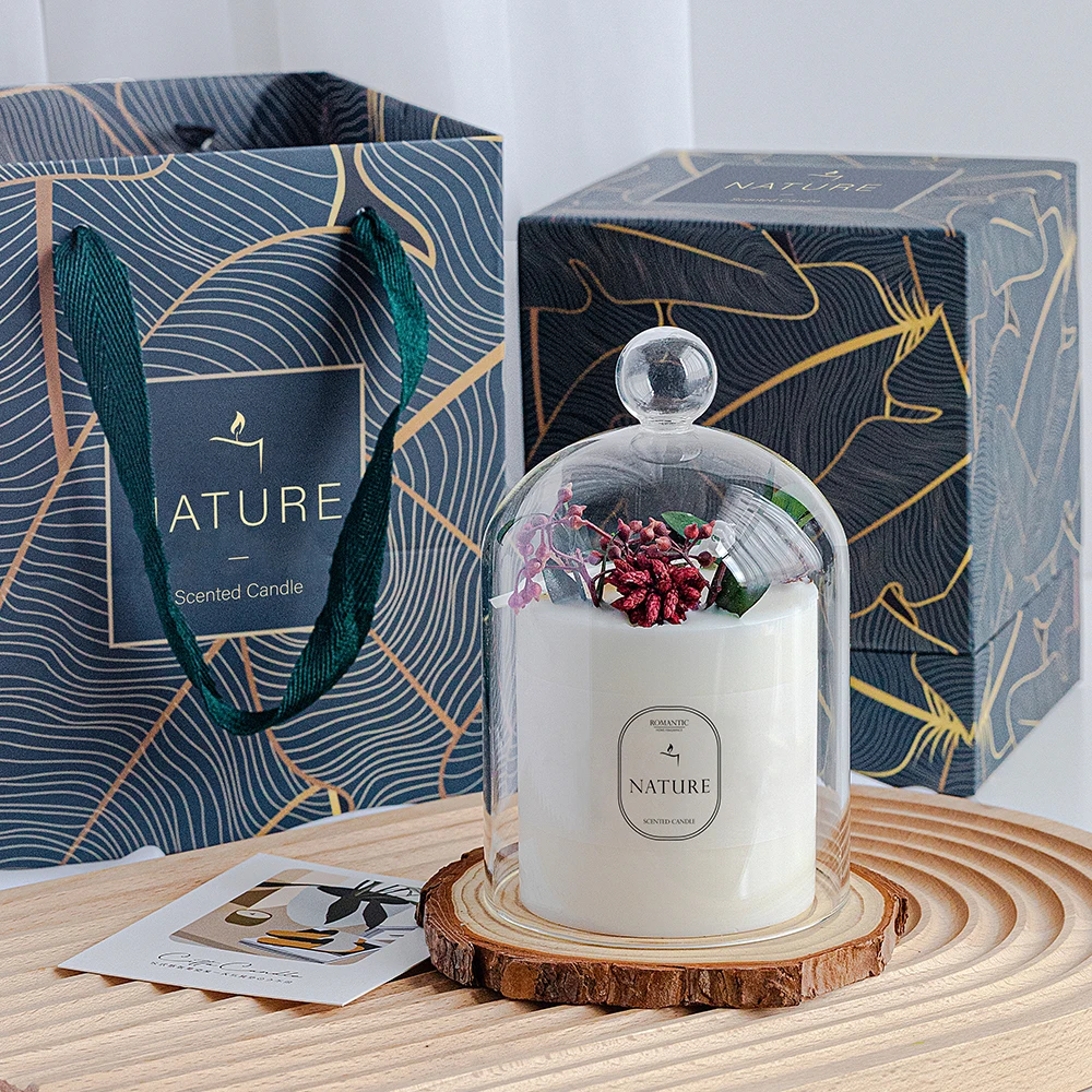 Hot Selling Luxury scented candles soy wax and fragrance oils aromatherapy aroma candles with glass jar tin gift box