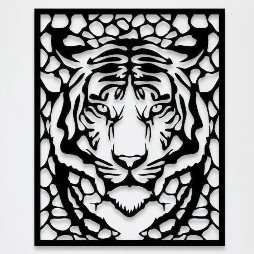 Manufacturer Tiger Animal Metal Wall Art Tiger Name Sign Decoration For Room Custom Tiger House Decor Wall Art