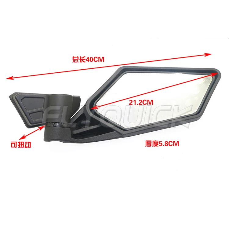 Racing Side Mirrors Set Compatible with  UTV Off-road Can-Am Maverick X3 2017 2018