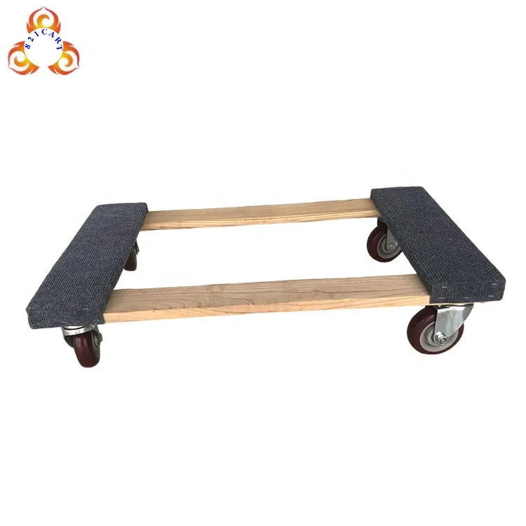 Wholesale Hard Wood Heavy Duty Big Size Platform Transport Tool Cart Dolly Mover Truck