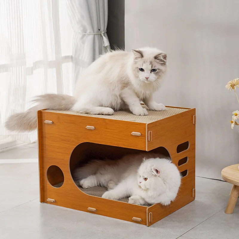 Manufacture Cat Scratcher Corrugated Cardboard Cat House
