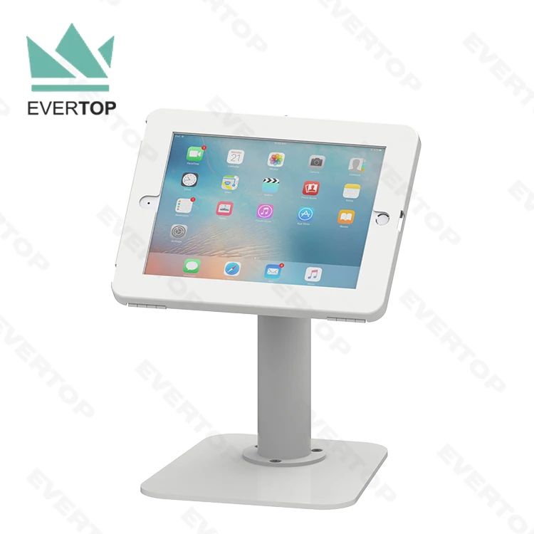 LST10-H Metal Enclosure Counter top Tabletop iPad Kiosk Anti theft Tabletop Tablet Kiosk Stand Tablet pc Kiosk With Lock