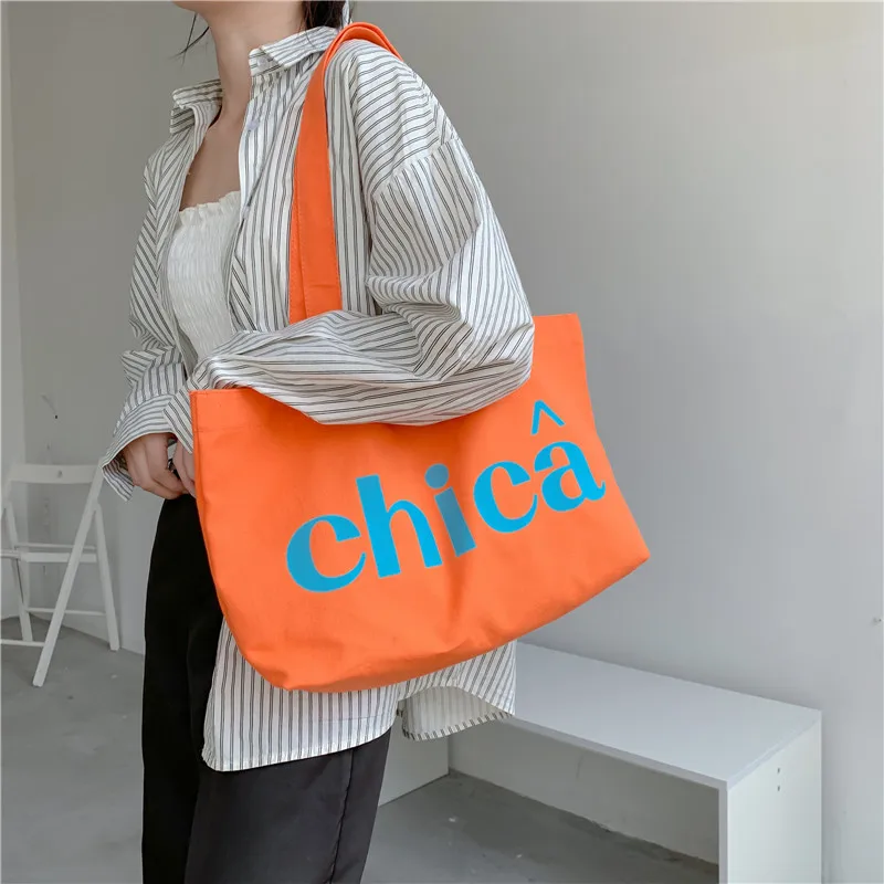 Eco friendly colorful Custom Large Canvas Tote Bag shopping recycle bag soft eco friendly canvas 100% cotton Bag