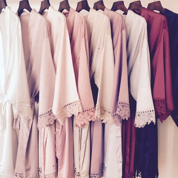 Атласный халат FUNG 3031 для свадебной вечеринки