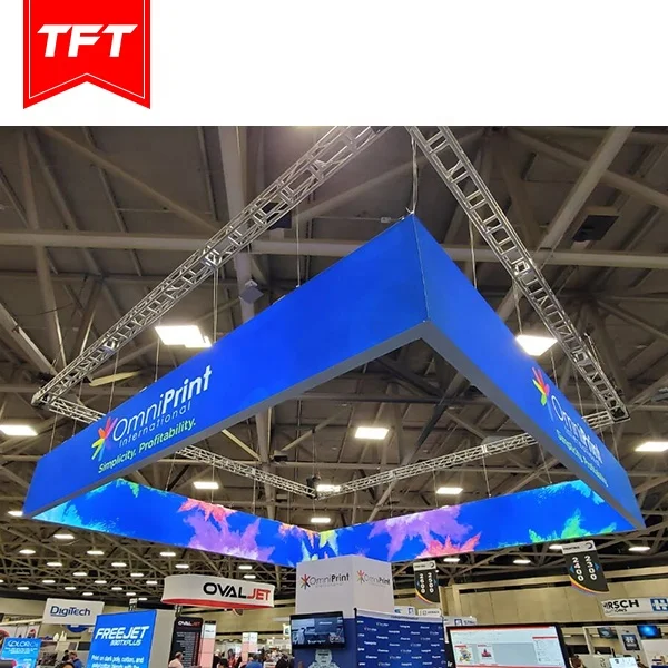 
China Portable Free Standing Double Sided Tradeshow Aluminum Backlit Led Frameless Tension Fabric Lightbox 