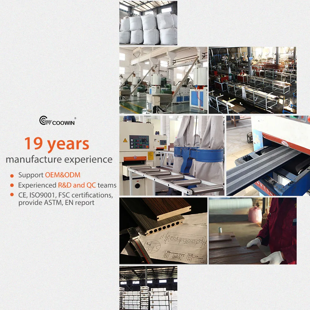 High Quality Wpc Composite Sun Proof Wood Plastic Wpc Extruded Decking