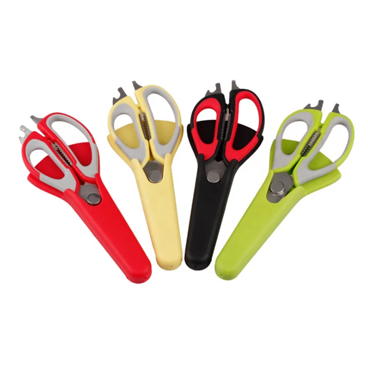 Heavy Duty and Multi-Purpose Scissors Stainless Steel Kitchen Scissors with Magnetic Holder