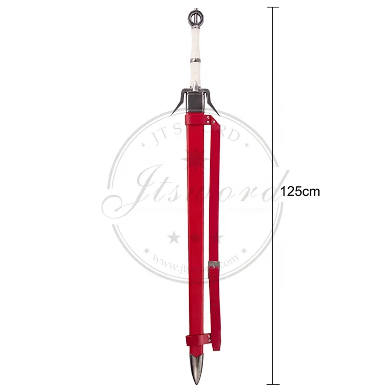 The Witcher Weapon Replica Ciri Zireael Red Long Silver Sword