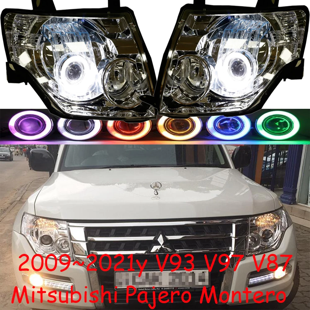 Автомобильный бампер Montero, фара для 2009 ~ 2021y Mitsubishi Pajero V87 V93 97, фара HID, автомобильные аксессуары Pajero, дневные фары