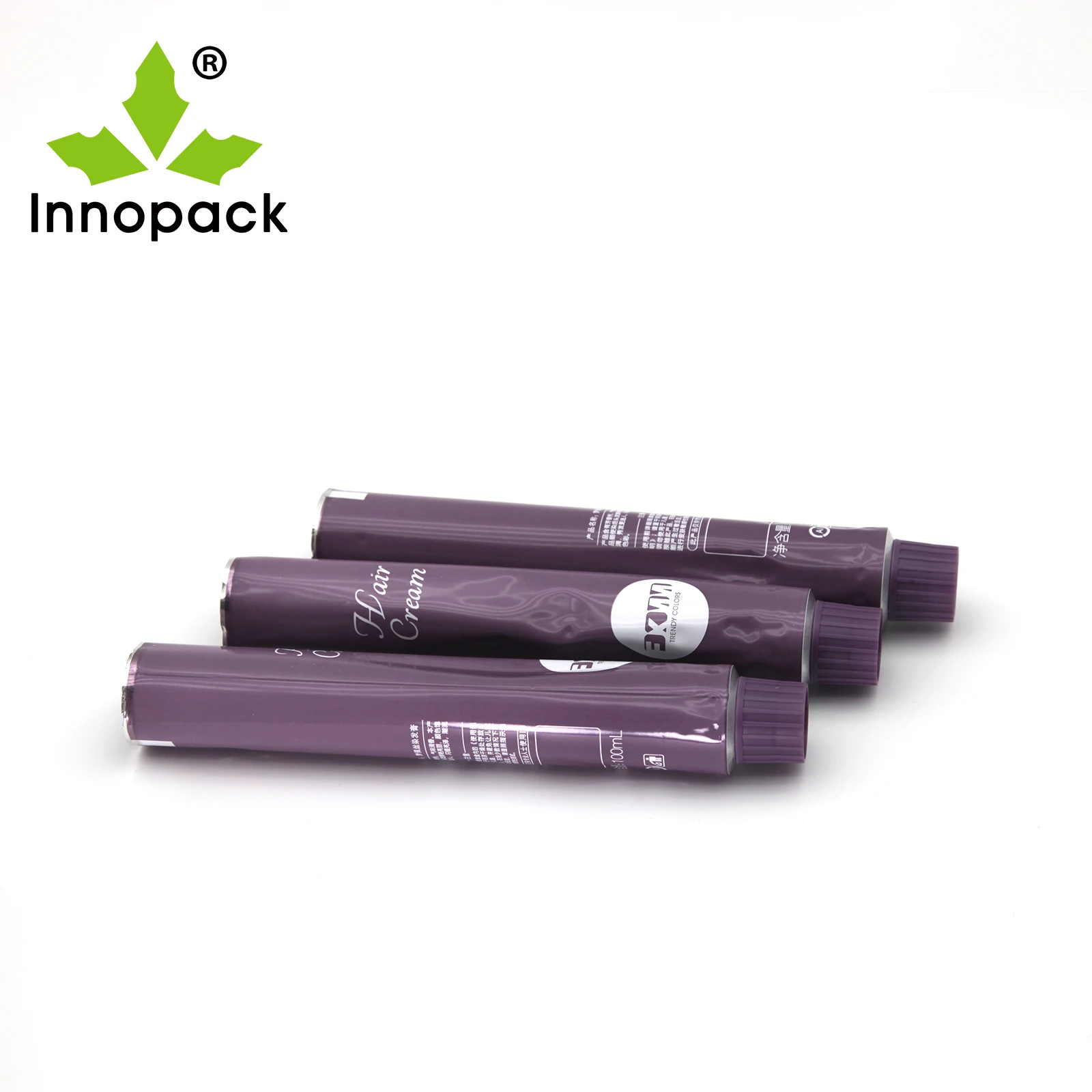 Empty Aluminum plastic tube with soft silica rubber gel spatula tip for face-mark squeeze tube packaging