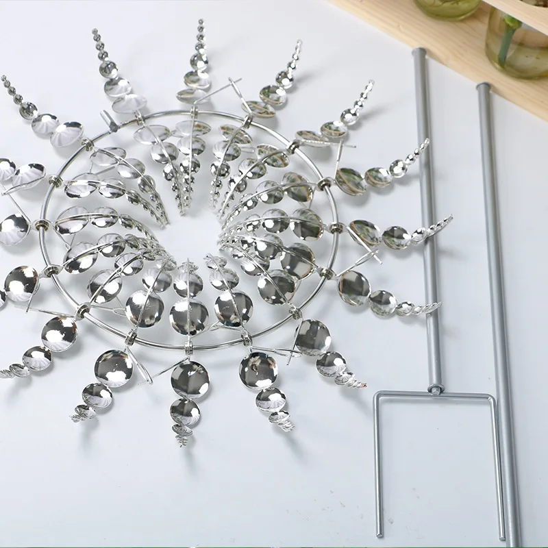 Novel Peculiar Wind Kinetic Energy Art Windmill 3d Vertical Axis Windmill Outdoor Garden Ornament Metal Windmill