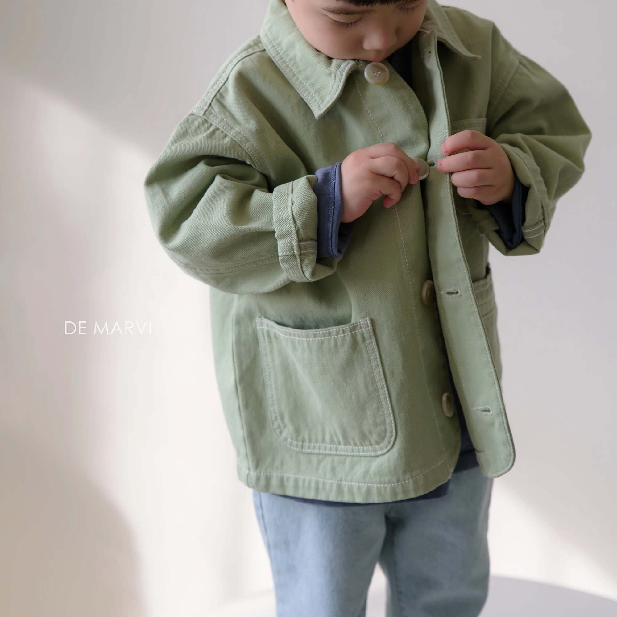 DE MARVI Children Toddler Spring Casual Cotton Denim Jackets Girls Boys Clothing Korean Fashion MADE IN KOREA