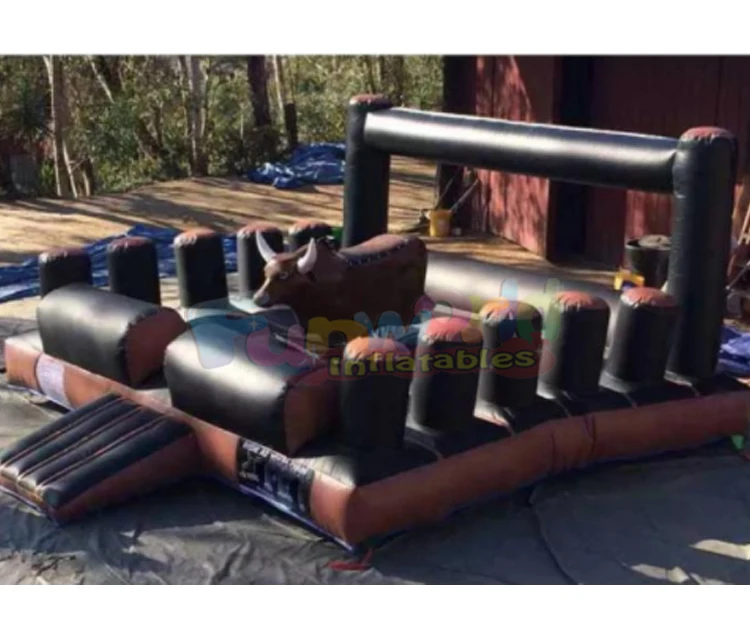 Wholesale playground interactive bounce house adult sport fighting games inflatable mechanical rodeo bull