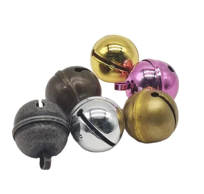 Hot sale multiple colors antique Christmas bell crafts cow bell brass bell for sale