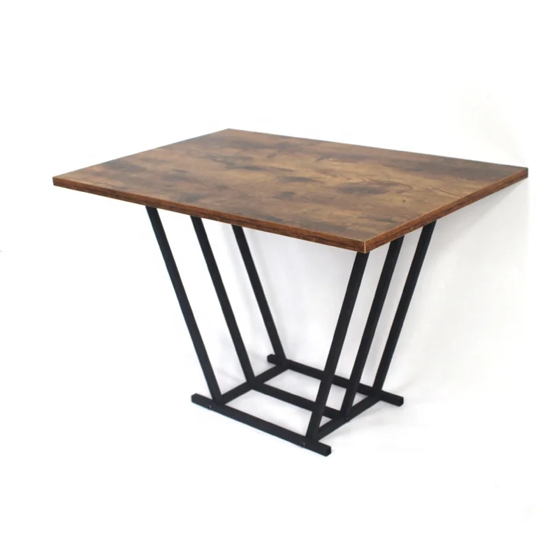 Modern Industrial Metal Wood Accent Table Living Room Furniture Side Table Antique Coffee Table