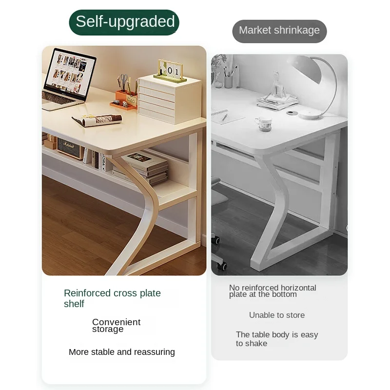 Home Desktop Computer Desk Study Bookshelf Combination Multifunctional Table Simple Writing Home Office Desk