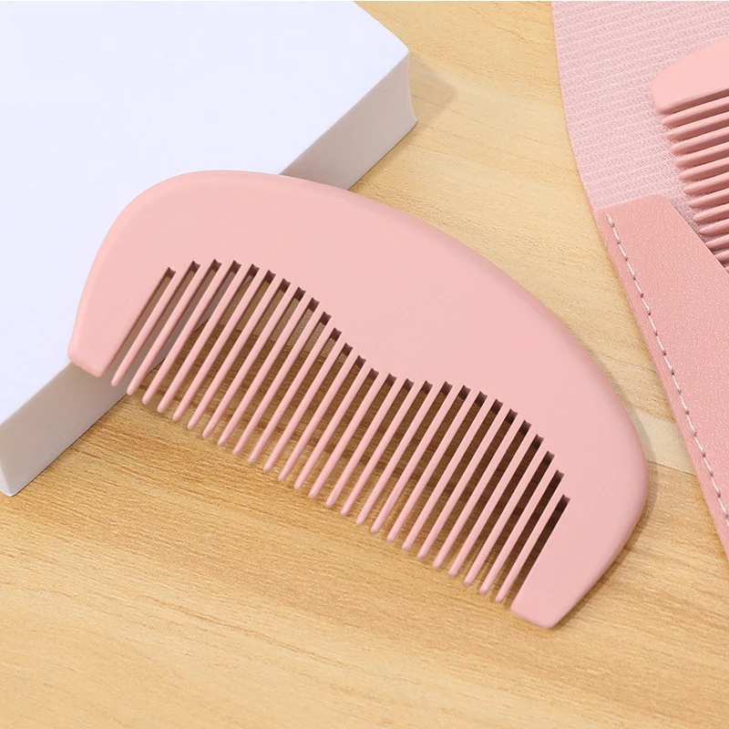 Private Label Wooden Pink Color High Quality Pocket Size Hair Comb Portable Wooden Hair Comb For Wholesale